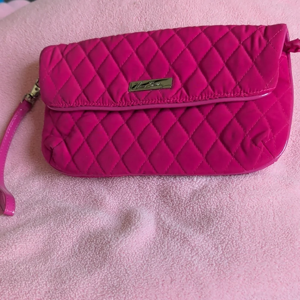Vera Bradley Quilted Fuchsia Wristlet Clutch